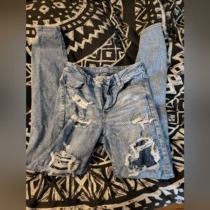 Distressed Light Blue Jeans